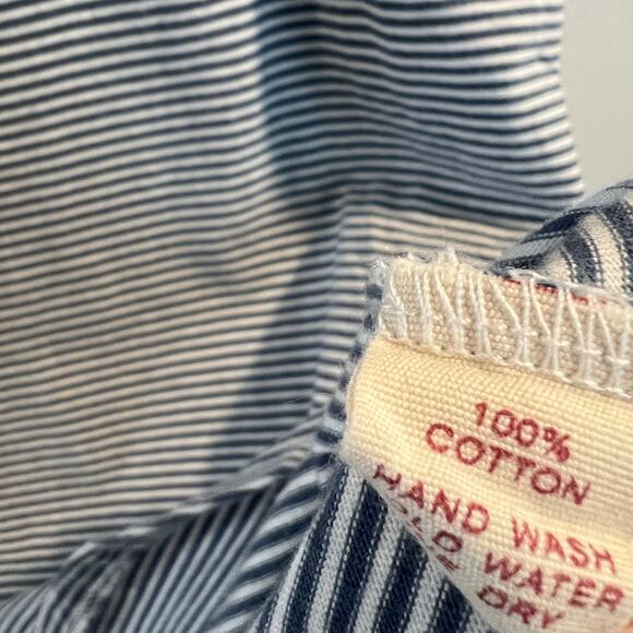 Organic John Patrick 100% Cotton Blue Striped T-Shirt Size S - Picture 4 of 7